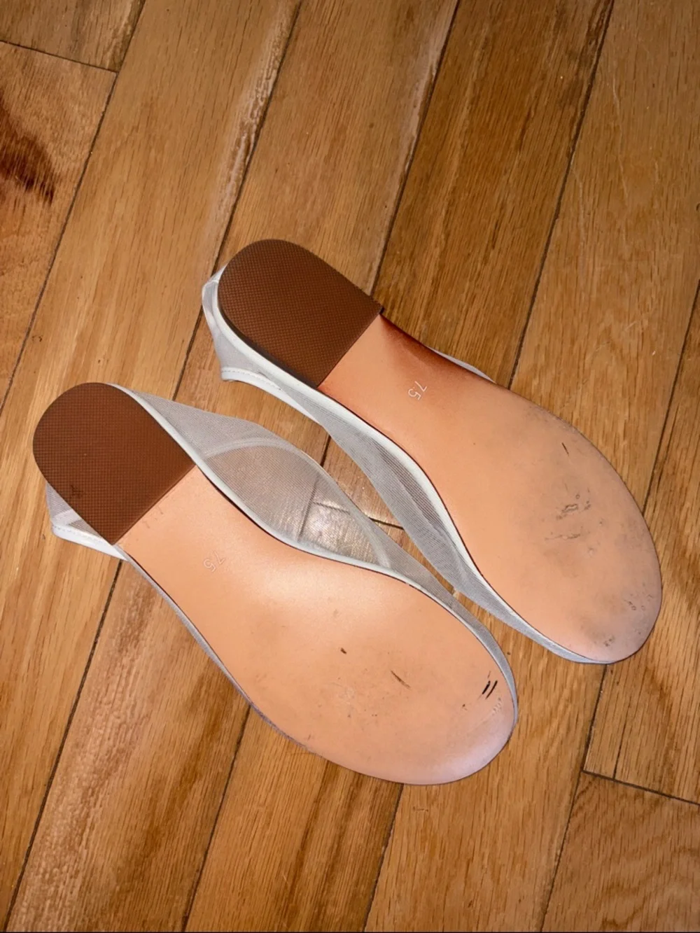 White mesh ballet flats dear Frances inspired - Picture 2 of 2